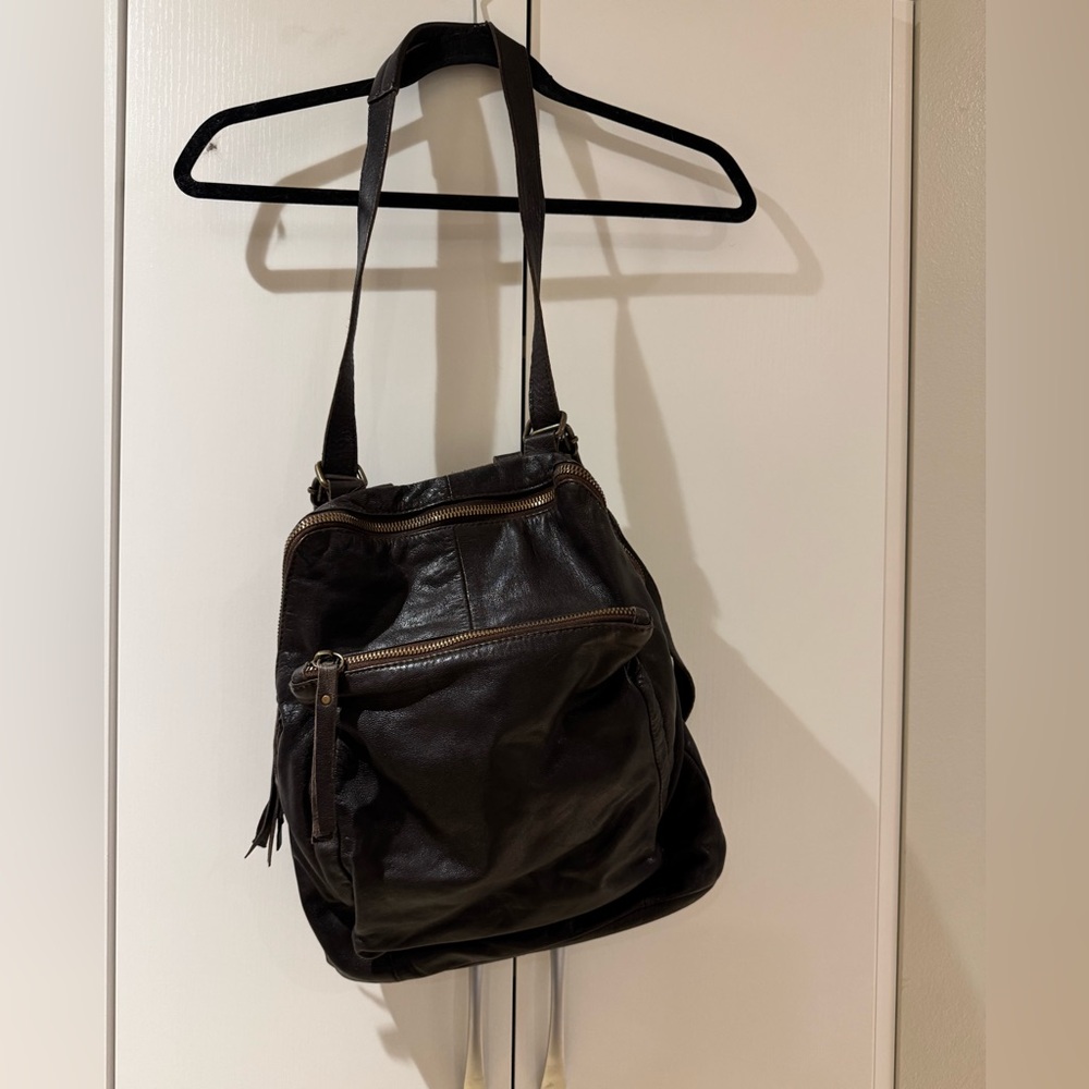 Tano Stylish Brown Leather Backpack - Picture 7 of 16
